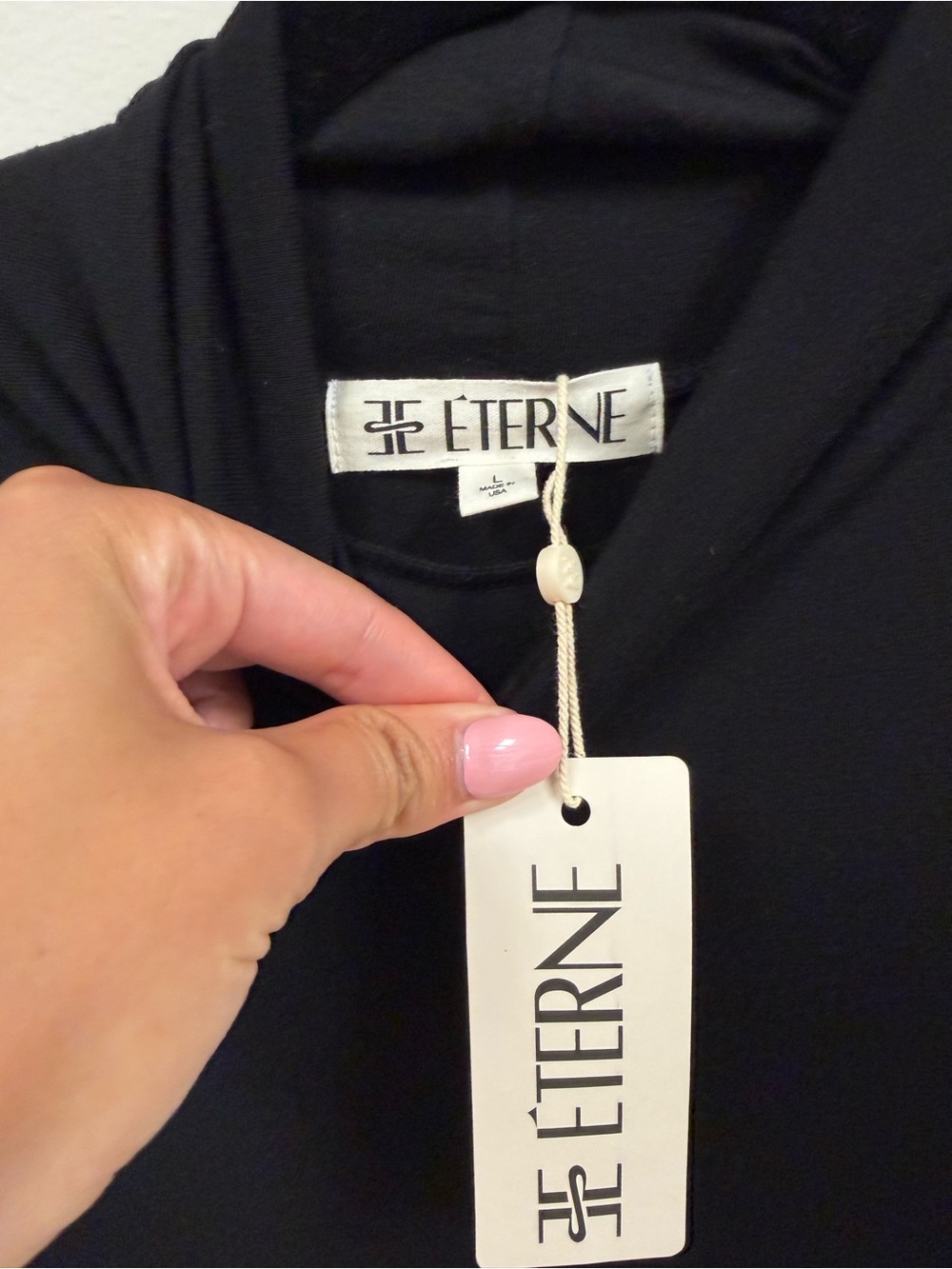 Eterne Long Sleeve Black Mini Dress - Picture 3 of 3